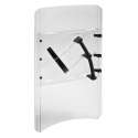 Impact Resistant Police Shield (Held in Left Hand)