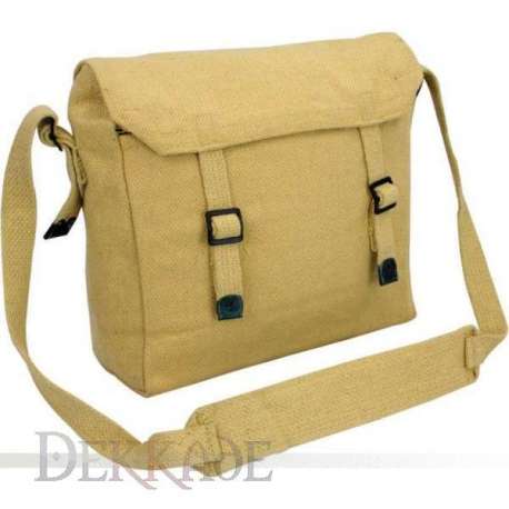 Musette militaire en Coton Canvas - Tan